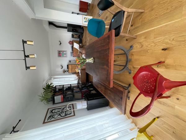 Antieke teakhouten tafel Tonnel