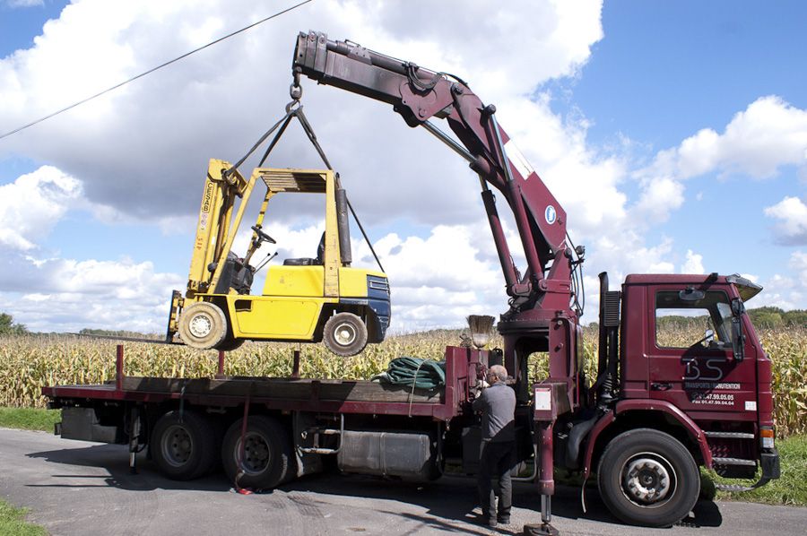 Onze eerste heftruck, 20 jaar oud, al vintage ..