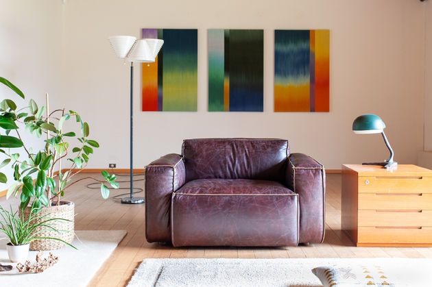 Bordeauxrood leren fauteuil Atsullivan