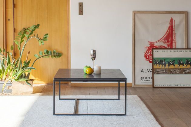 Zwarte marmeren salontafel Avedore