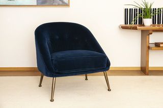 Blauw paddenfauteuil Barnolomeo