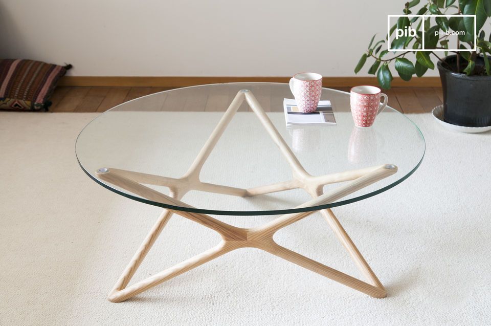 Estrela glazen salontafel - stervormige poten met 5 | pib