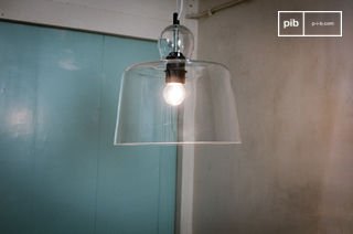 Glass bell hanglamp