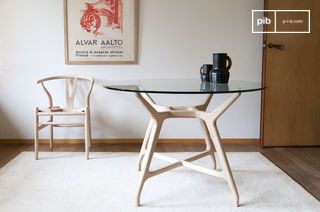 Glazen ronde tafel Nixon