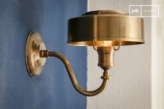 Gouden messing wandlamp Amber