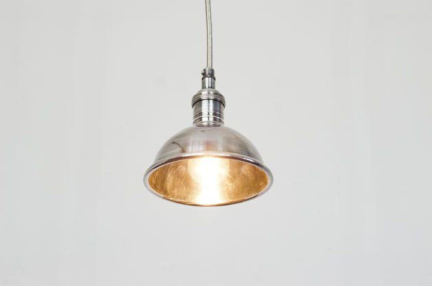 Kleine verzilverde hanglamp Olivia