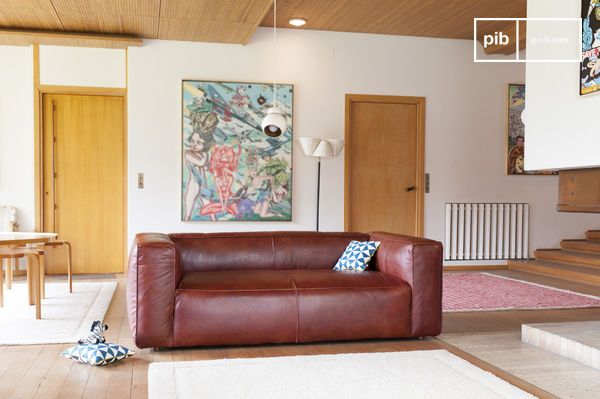 Hopelijk Mantsjoerije Verlichting Krieger 2 zetel vintage bank - Vintage leren sofa | pib