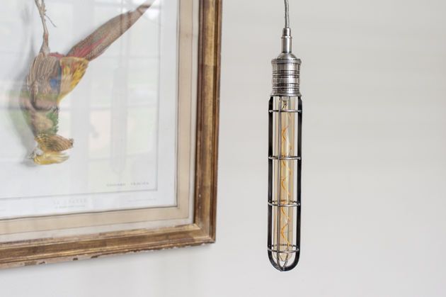 Lange metalen hanglamp Lava