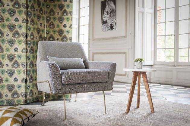 Stoffen loungestoel Hilda