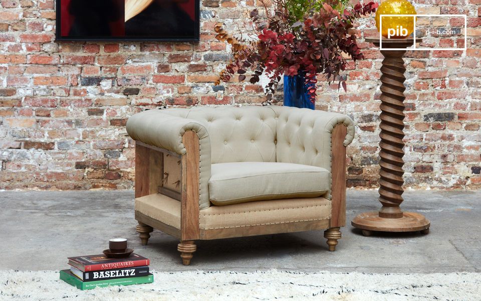 Montaigu Chesterfield Fauteuil Almond