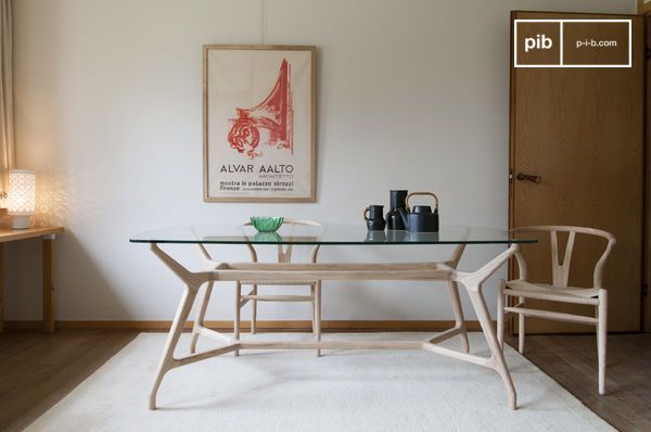 Beste Nixon glazen eettafel - vintage Scandinavische stijl | pib YL-49