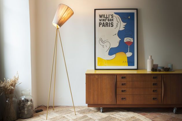 Oslo Wood driepoot vloerlamp