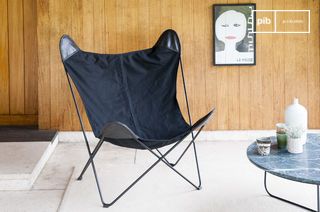 Zwart Colina canvas fauteuil