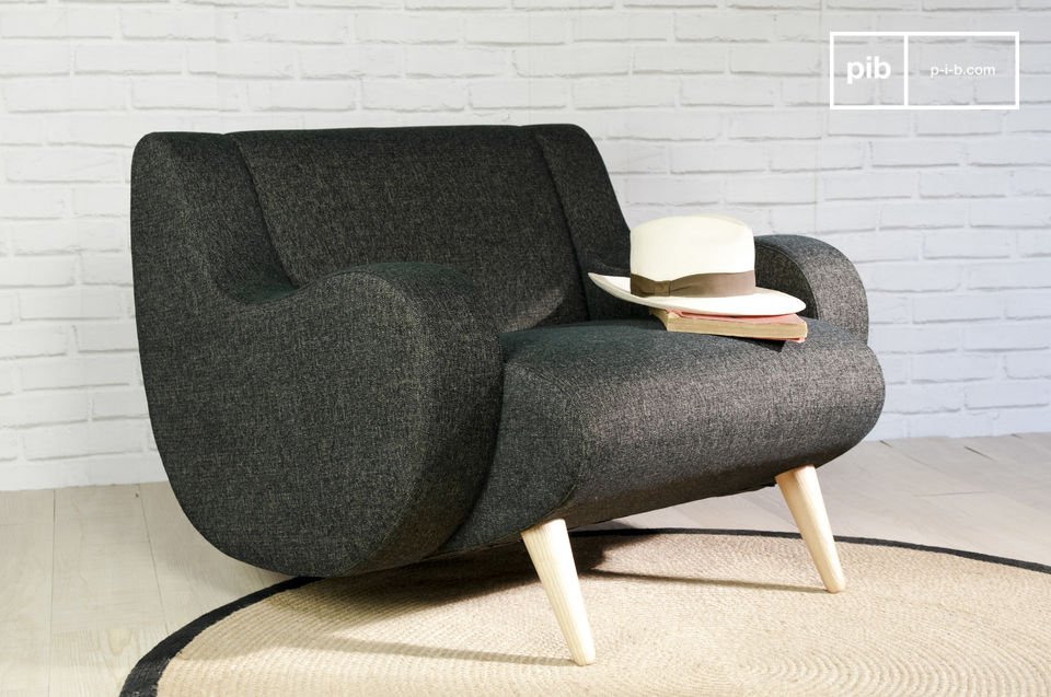 Zwarte Geneva fauteuil